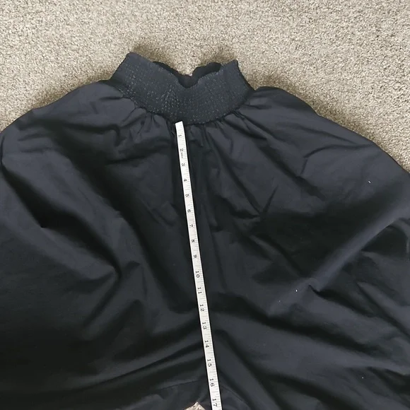 Free People Cotton Blend Pleated Wide-Leg Trousers in Black Size S - Picture 8 of 13